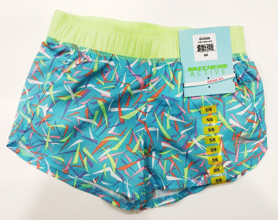 Skechers Active Short Confetti/Neon Kiwi (Size 5/6) - oddros.shop